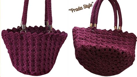 borse uncinetto prada|TUTORIAL BORSA UNCINETTO .